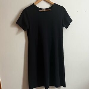 L.L. Bean S Black Short Sleeve Basic Dress crew neck